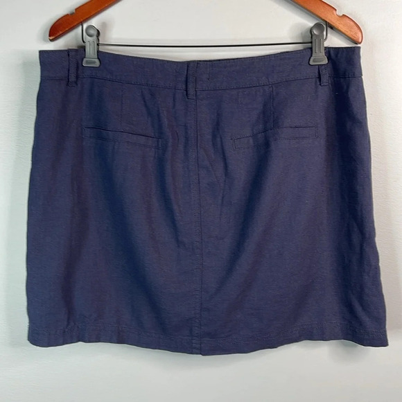 REITMANS Linen Blend Skort Navy Blue Athleisure Tennis Golf Coastal Summer 14 - Picture 5 of 11